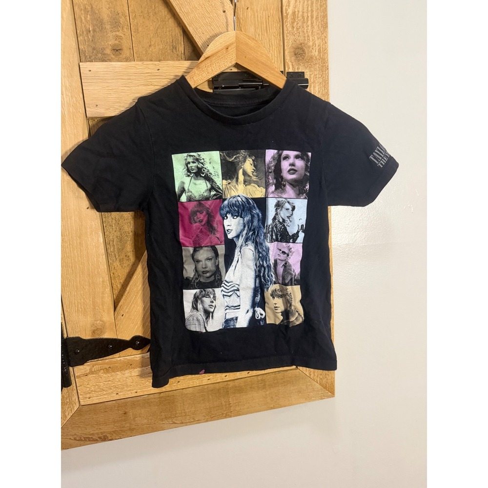 Taylor Swift The Eras Tour Youth T-Shirt Black Concert Merch Size YS Small